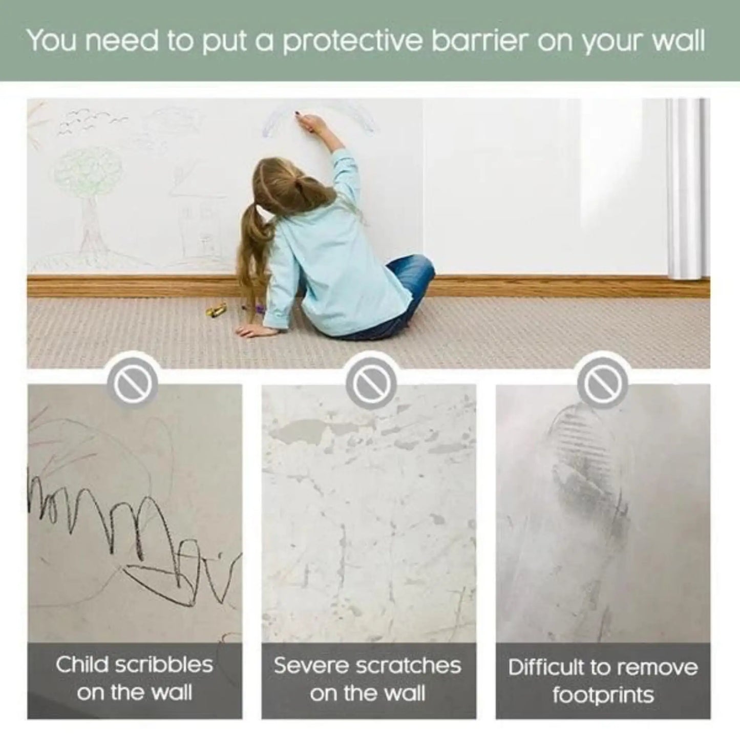 Self Adhesive Transparent Wall Protection Film | Wall Paint Protector