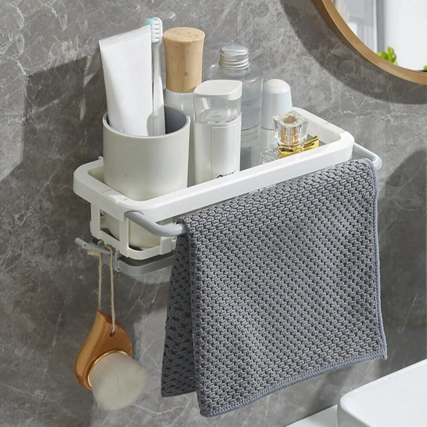 Retractable Sponge Storage Hanging Rack | Wall Mounted Organizer