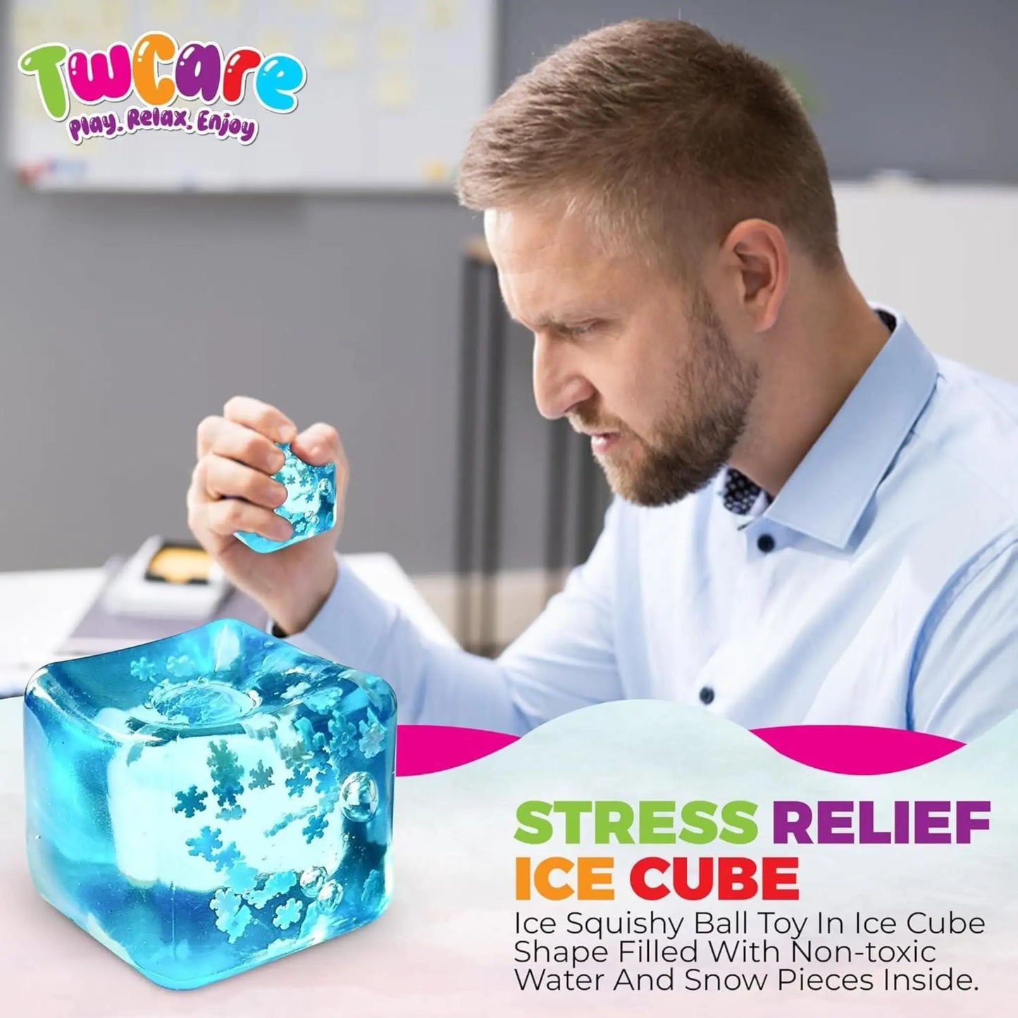 Ice Cube Stress Ball | Personalized Stress Relief Ball