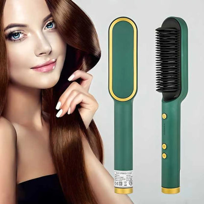Professional Electric Hair Straightener Comb | Heated Hair Brush Straightener