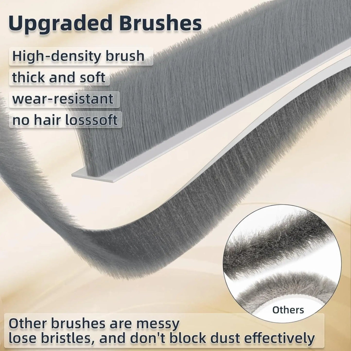 Door Draft Stopper with Brush | Under Door Draft Stopper