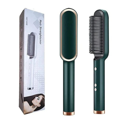 Professional Electric Hair Straightener Comb | Heated Hair Brush Straightener