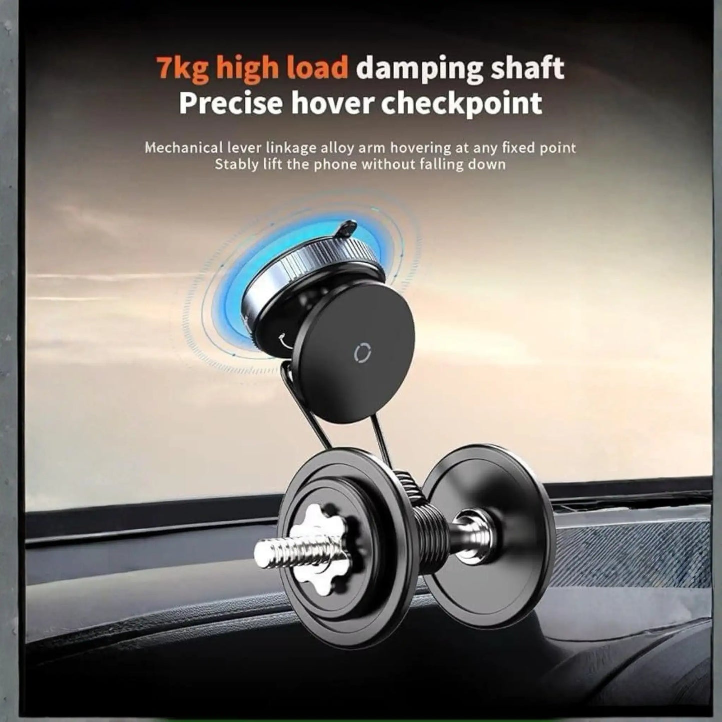 Magnetic Suction Phone Holder | MagSafe Car Mount Suction