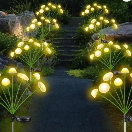 5 Watt 8 LED Solar Mushroom Lights | Outdoor Garden Solar Lights