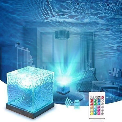 Rotating Water Ripple Night Light | Rechargeable Night Lamp