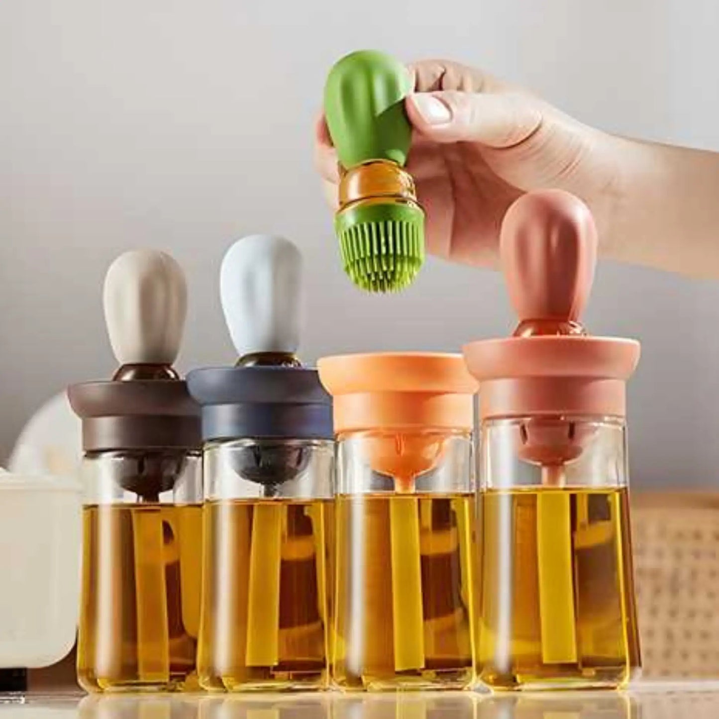 Oil Dispenser with Brush | Cooking Oil Dispenser Bottle