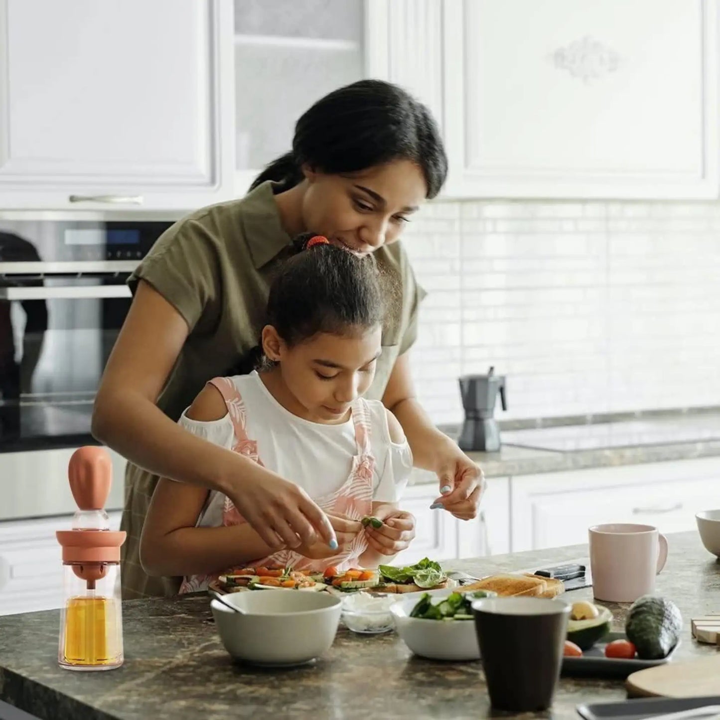 Oil Dispenser with Brush | Cooking Oil Dispenser Bottle