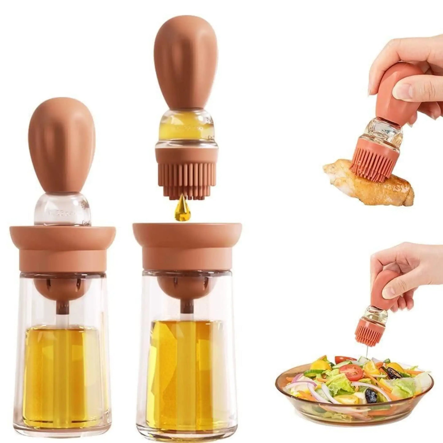 Oil Dispenser with Brush | Cooking Oil Dispenser Bottle