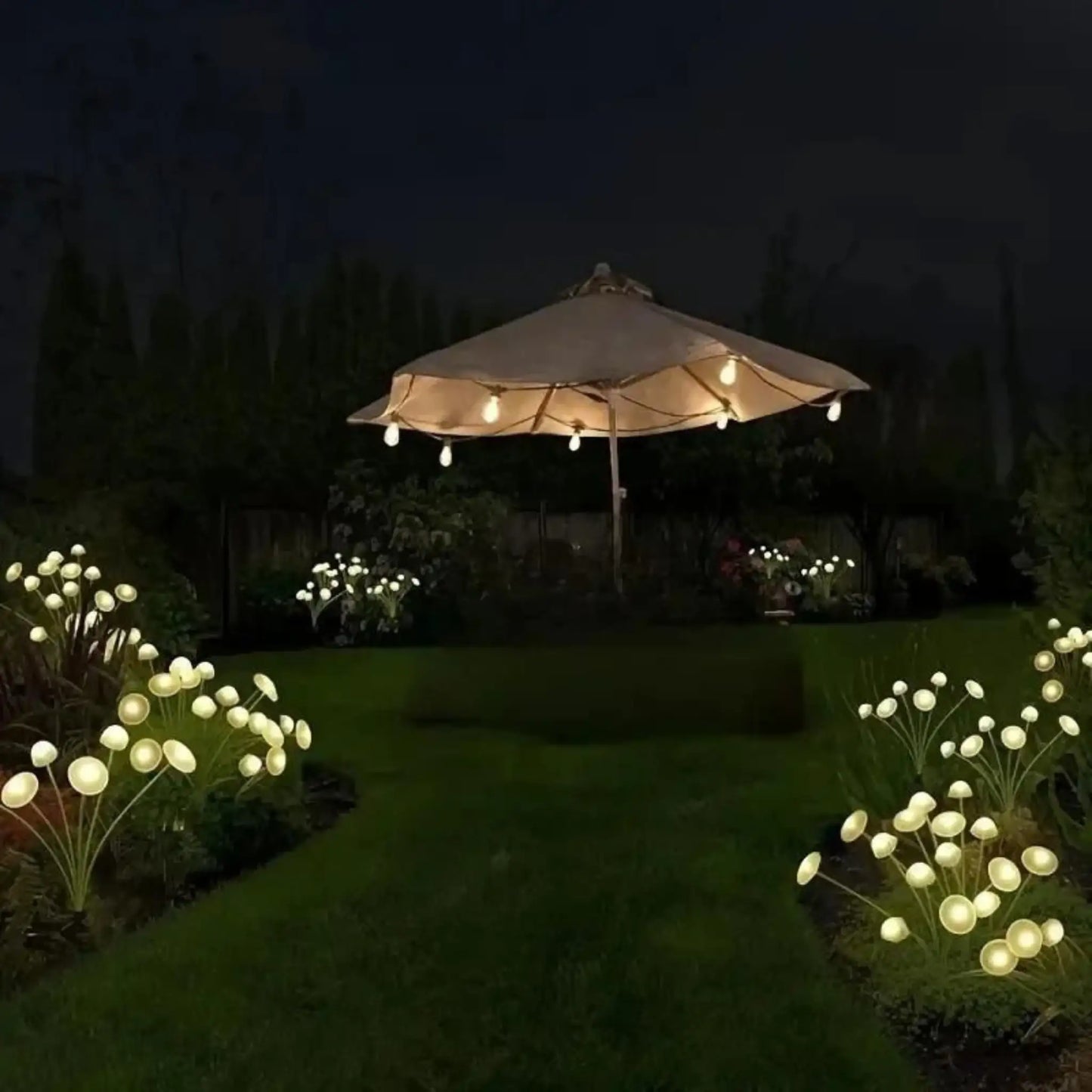 5 Watt 8 LED Solar Mushroom Lights | Outdoor Garden Solar Lights