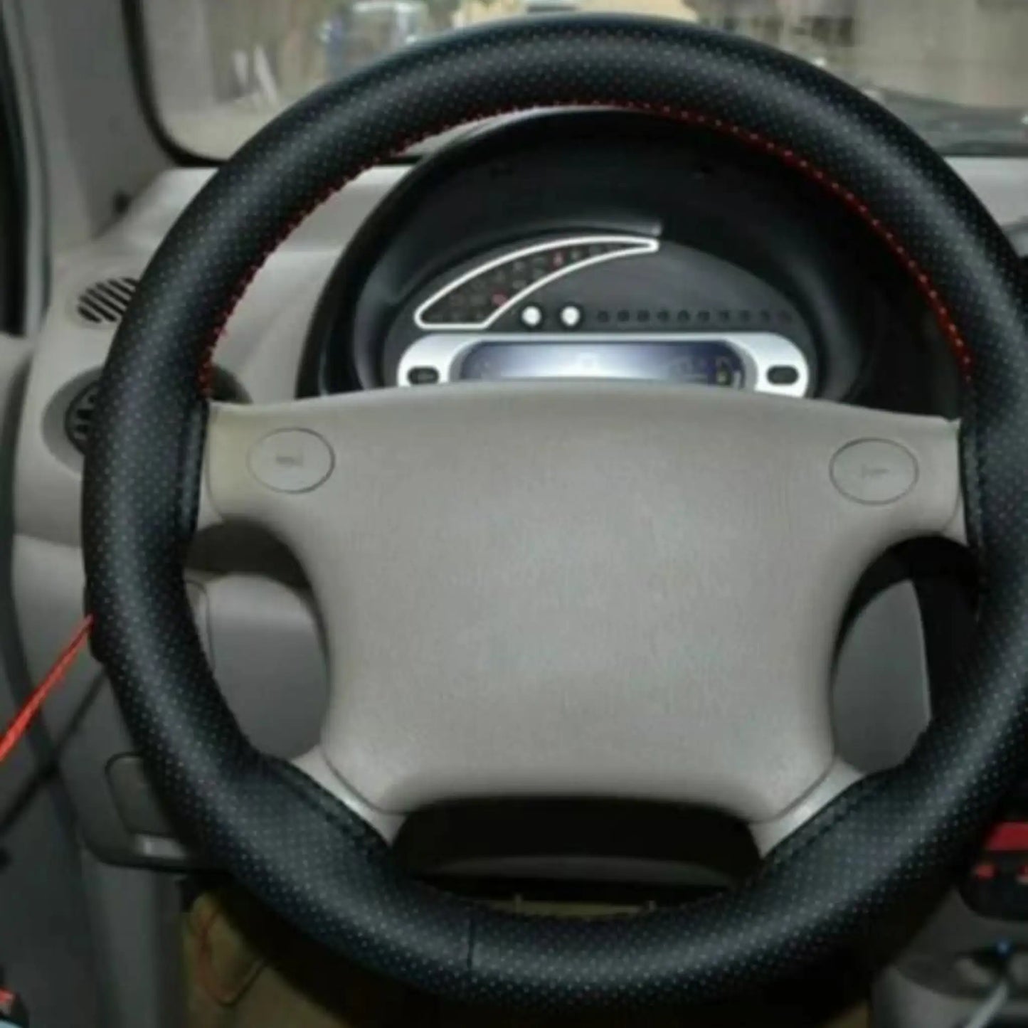 Universal Car Leather Steering Wheel Cover | Soft Leather Steering Wrap
