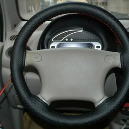 Universal Car Leather Steering Wheel Cover | Soft Leather Steering Wrap