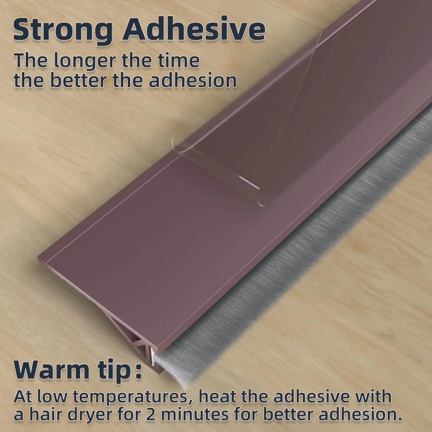 Door Draft Stopper with Brush | Under Door Draft Stopper