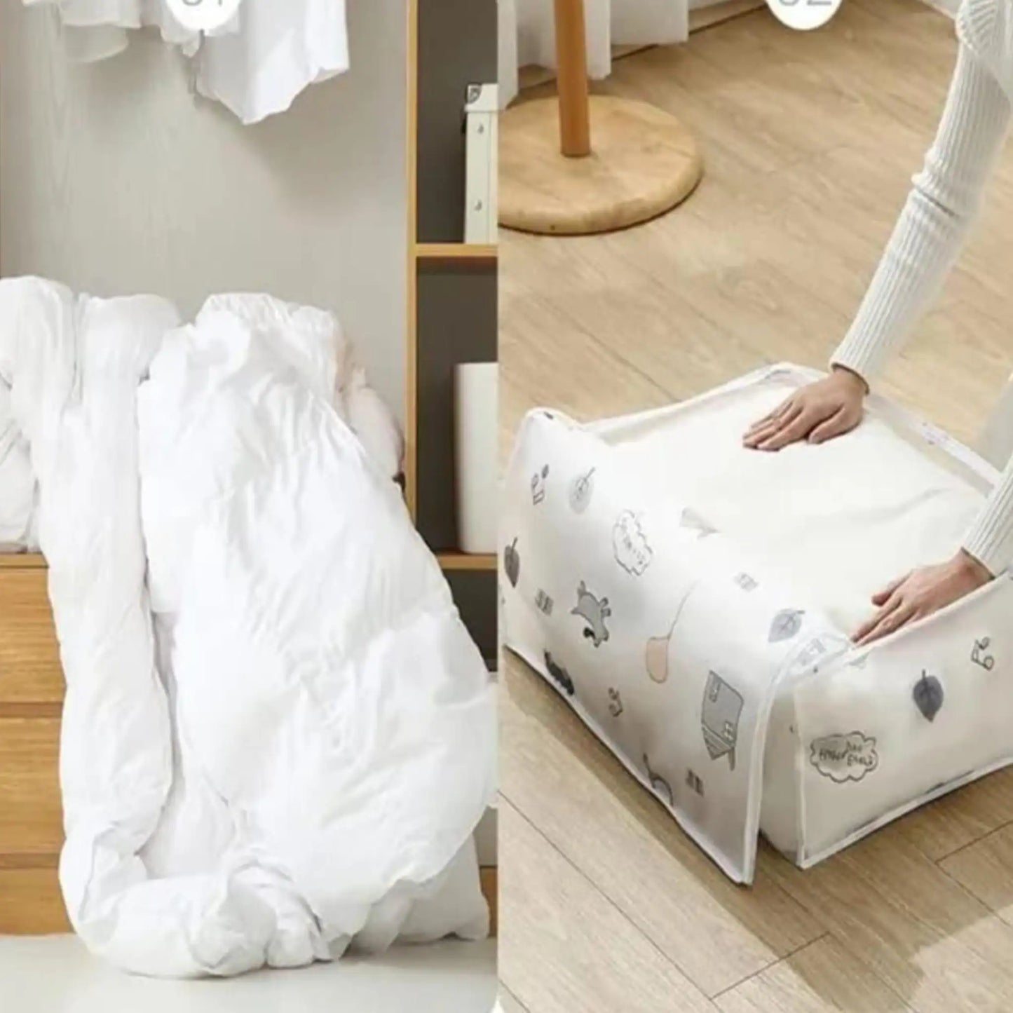 Premium Blanket Storage Bag for Bedding and Quilts